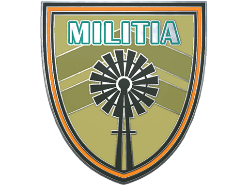 Militia-knappenål (Ægte)
