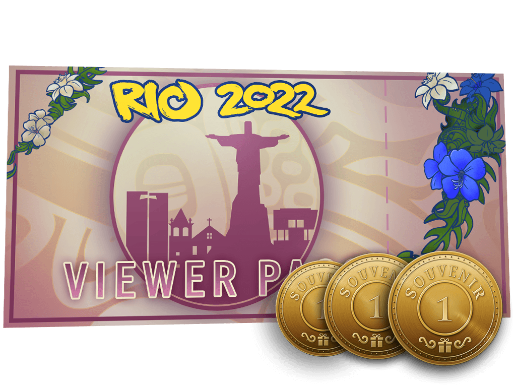 Rio 2022 nézői belépő + 3 emléktárgy-zseton