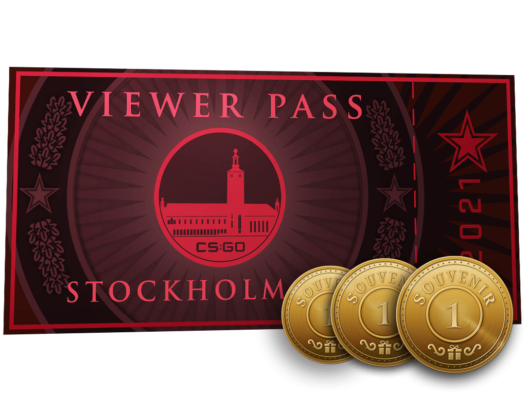 Stockholm 2021 nézői belépő + 3 emléktárgy-zseton