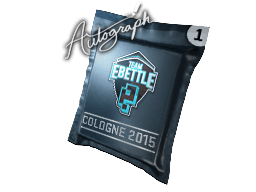 Capsula con autografo (Team eBettle Cologne 2015)