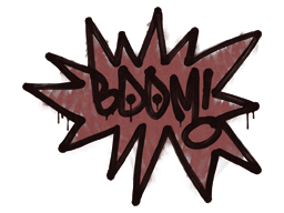 กราฟฟิตี้แบบปิดผนึก (BOOM แดงอิฐ)