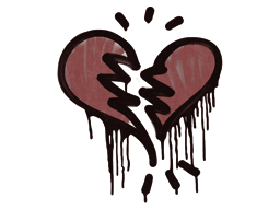 Forseglet graffiti (Broken Heart Murstensrød)