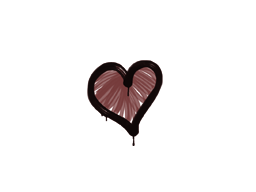 Σφραγισμένο γκράφιτι (Heart Brick Red)