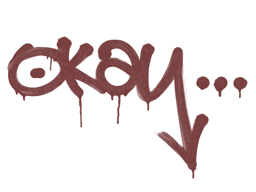 Zabalené graffiti (Okay Cihlově červené)