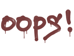 Zabalené graffiti (Oops Cihlově červené)