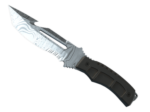 Cuchillo de supervivencia (Acero de damasco)