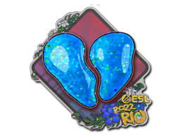 Klistermærke (00 Nation glitter Rio 2022)