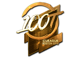 Samolepka (100 Thieves zlatá Boston 2018)