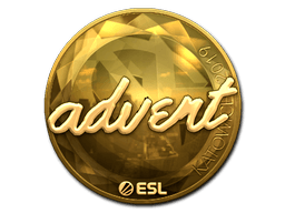 Klistermærke (advent guld Katowice 2019)