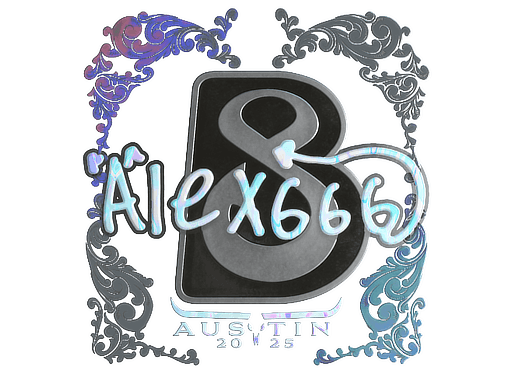 Klistermærke (alex666 holo Austin 2025)