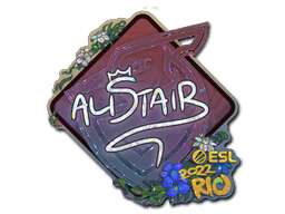Klistermærke (aliStair glitter Rio 2022)