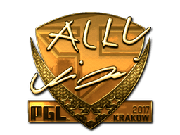 Samolepka (allu zlatá Krakow 2017)