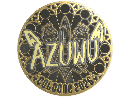 Samolepka (AZUWU zlatá IEM Cologne 2026)