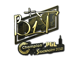 Samolepka (b1t zlatá PGL Stockholm 2021)