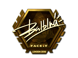 Samolepka (balblna zlatá London 2018)