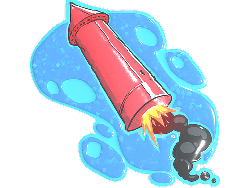 印花 (Big Red Rocket Glitter)