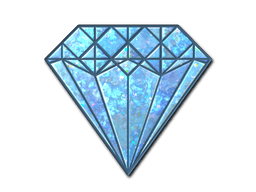 Klistermærke (Blue Gem glitter)