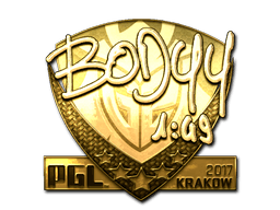 Samolepka (bodyy zlatá Krakow 2017)