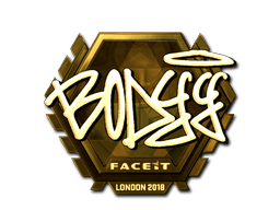 Samolepka (bodyy zlatá London 2018)