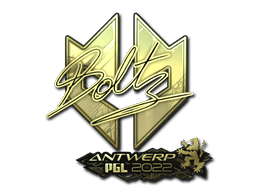 Samolepka (boltz zlatá PGL Antwerp 2022)