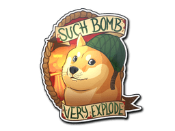 Aufkleber (Bomb Doge)