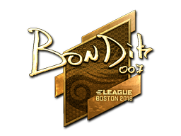 Samolepka (bondik zlatá Boston 2018)