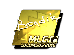 Samolepka (bondik zlatá MLG Columbus 2016)