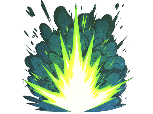 Klistermærke (Boom Detonation glitter)