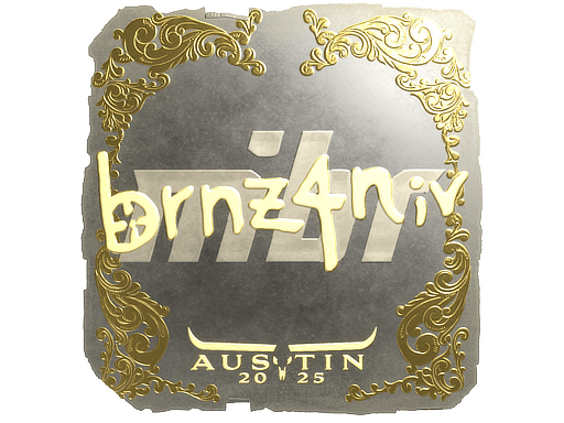 Samolepka (brnz4n zlatá BLAST.tv Austin 2025)