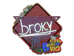 Klistermærke (broky glitter Rio 2022)
