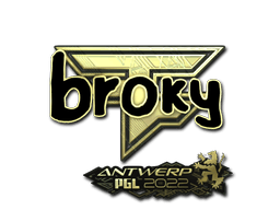 Samolepka (broky zlatá PGL Antwerp 2022)