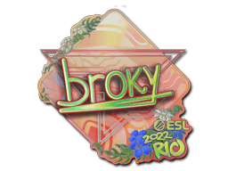 Klistermærke (broky holo Rio 2022)
