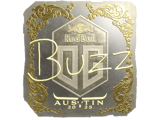 Klistermærke (Buzz guld Austin 2025)