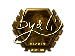 Samolepka (byali zlatá London 2018)
