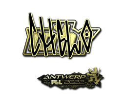 Samolepka (chelo zlatá PGL Antwerp 2022)