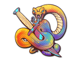 Klistermærke (Coiled Strike holo)