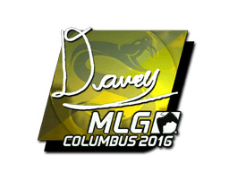 Klistermærke (DAVEY folie MLG Columbus 2016)