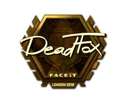 Klistermærke (DeadFox guld London 2018)