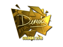 Samolepka (dennis zlatá ESL Cologne 2016)