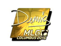 Samolepka (dennis zlatá MLG Columbus 2016)