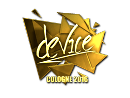 Aufkleber (device Gold Köln 2016)