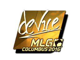 Aufkleber (device Gold MLG Columbus 2016)