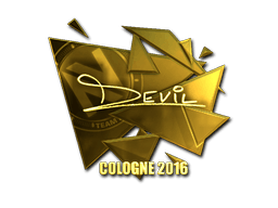 Samolepka (DEVIL zlatá ESL Cologne 2016)