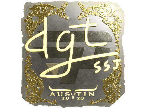 Klistermærke (dgt guld Austin 2025)
