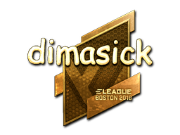 Samolepka (dimasick zlatá Boston 2018)