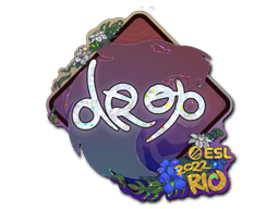 Aufkleber (drop Glitzer Rio 2022)