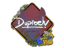 Klistermærke (dupreeh glitter Rio 2022)