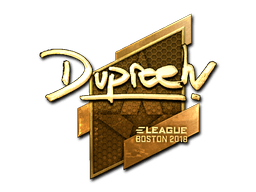 Samolepka (dupreeh zlatá Boston 2018)