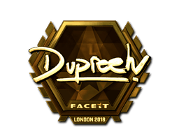 Samolepka (dupreeh zlatá London 2018)