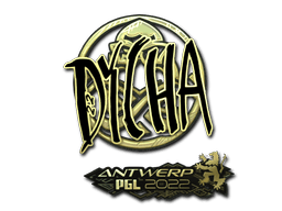 Klistermærke (dycha guld Antwerp 2022)